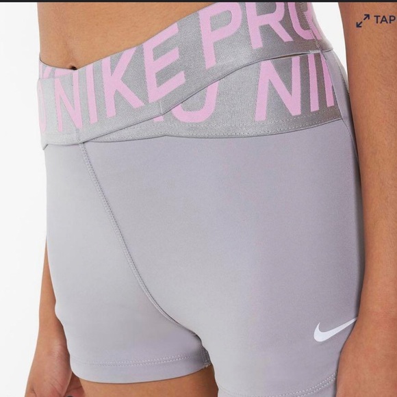 Nike Pants - Nike Women's Gray and Pink Athletic Shorts